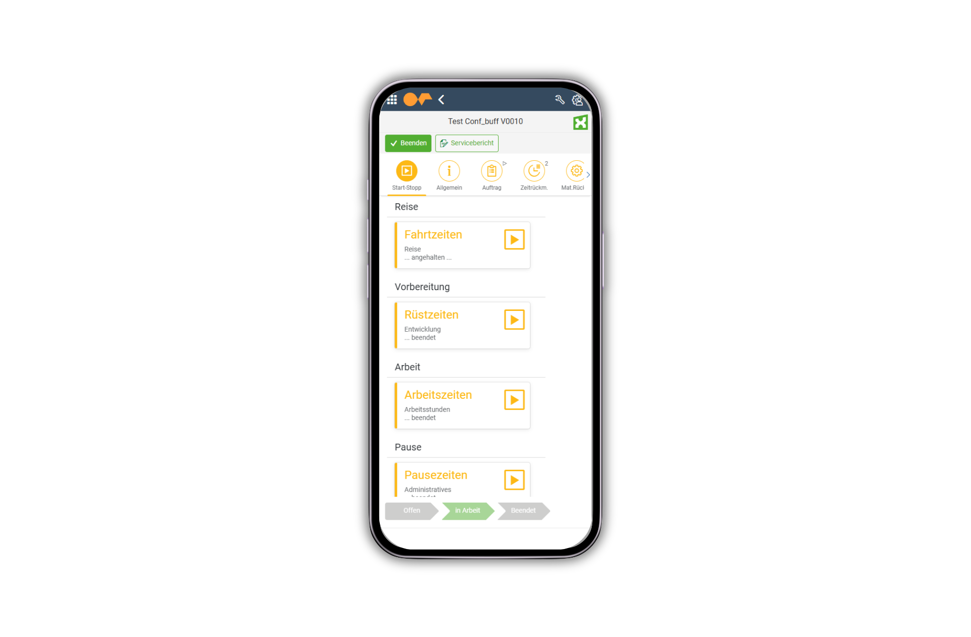 Time Recording itmx_CRM Suite